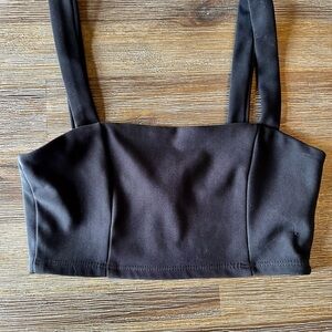 Naked Wardrobe Black Crop Top